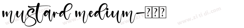 mustard medium字体转换
